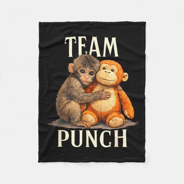 Cobertor De Velo Equipe soca macaco fofo e design de urso  (Frente)