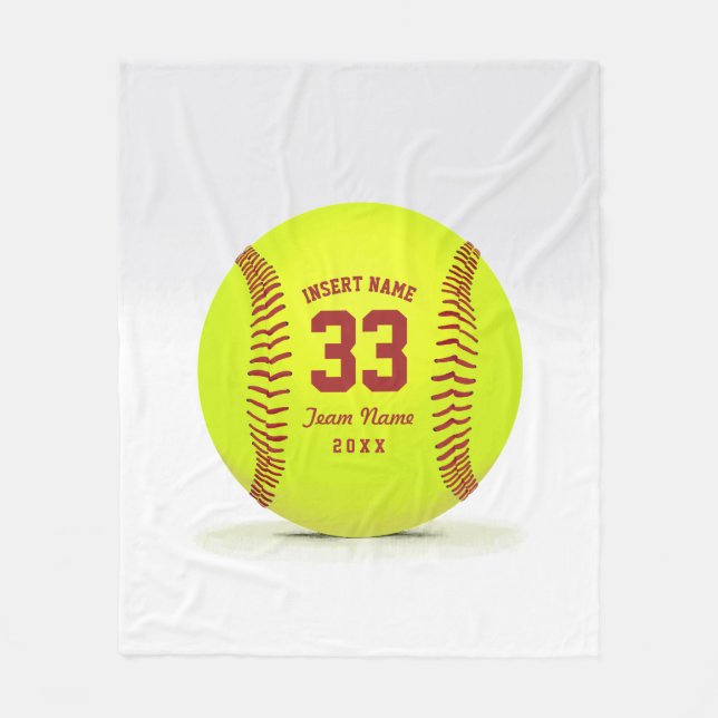 Cobertor De Velo Equipe Softball Personalizada (Frente)