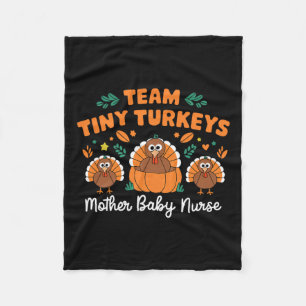 Cobertor De Velo Equipe Tiny Turkeys Nicu Mãe Bebê Feliz Graças