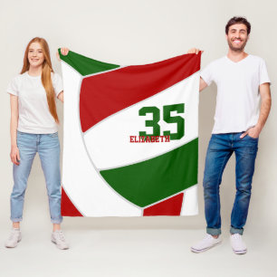 Cobertor De Velo equipe verde-vermelha de vôlei gigante