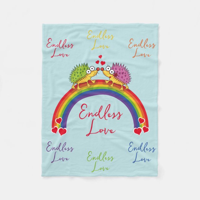 Cobertor De Velo Erizos enamorados (Frente)