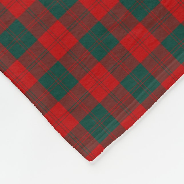 Cobertor De Velo Erskine Clan Red e Green Tartan (Quina)