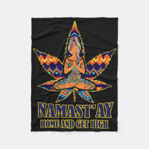 Cobertor De Velo erva Namast'ay casa e ficar chapado S Namaste Amor