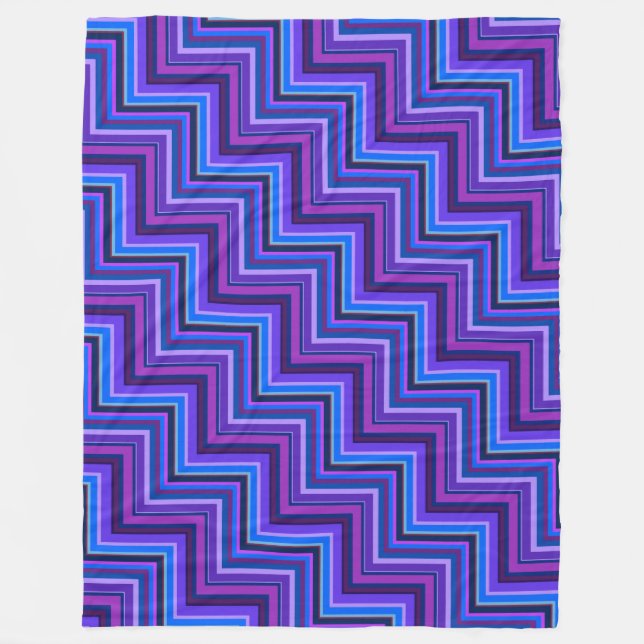 Cobertor De Velo Escadas azuis e roxas (Frente)