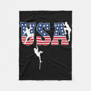 Cobertor De Velo Escalada Esportiva Bandeira Dos EUA Orgulhosa Patr