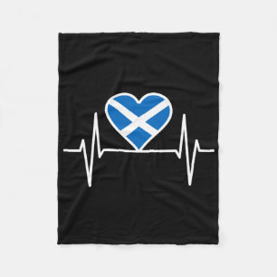 Cobertor De Velo Escócia - Coração Batendo Bandeira da Escócia