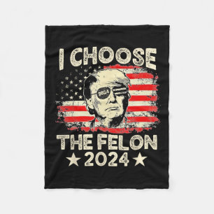 Cobertor De Velo Escolha O Felon 2024 Republicano Funny Pro Trump J