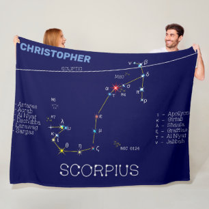 Cobertor De Velo Escorpião de constelação do Zodiac