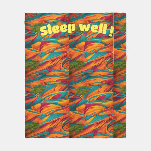 Cobertor De Velo "Escovas de madeira: Folha de velo (Frente)