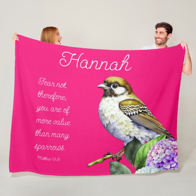 Cobertor De Velo Escritura Matthew 10:31 (In Situ)