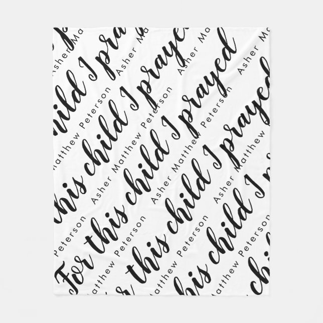 Cobertor De Velo Escritura Versa Folha Personalizada do Bebê (Frente)