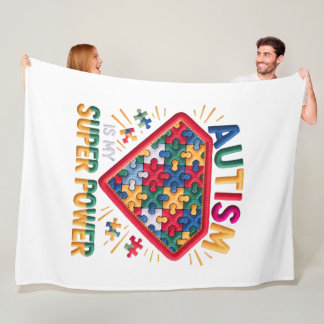Cobertor De Velo Escudo de Super-Herói da Conscientização do Autism