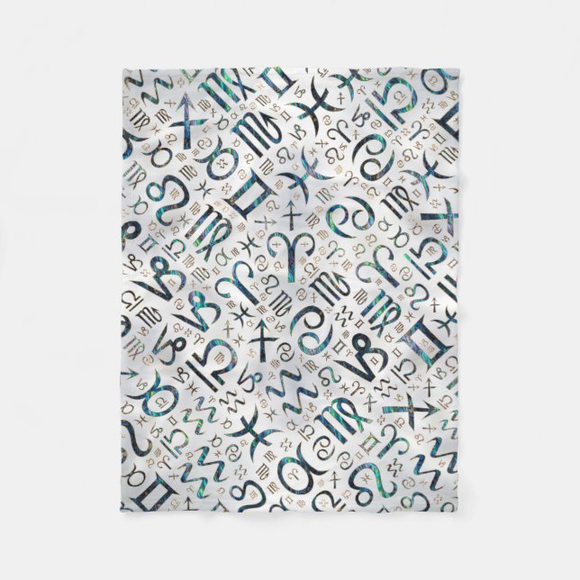 Cobertor De Velo Escudo e ouro do olmo dos glyphs do zodíaco na (Frente)