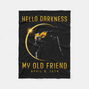 Cobertor De Velo Escuridão Meu Velho Amigo Solar Eclipse 2024 Cat L