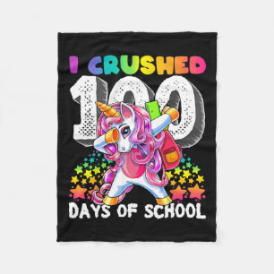 Cobertor De Velo Esmagados 100 Dias De Absorção Escolar De Unicórni