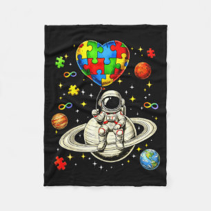 Cobertor De Velo Espaço de conscientização do autismo astronauta qu