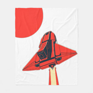 Cobertor De Velo Espaco Vermelho Retroativo dos anos 80