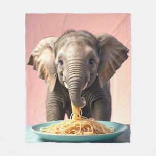 Cobertor De Velo Espaguete de Comida de Elefante para Bebês