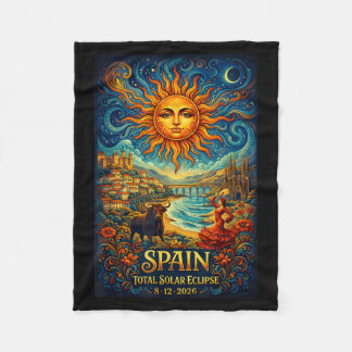 Cobertor De Velo Espanha Eclipse Total do Sol 2026 Agosto 12 Astron