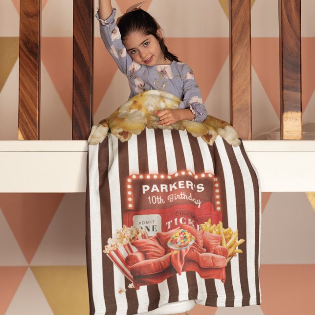 Cobertor De Velo Espelho: Cinema Noturno Aniversário (Criador carregado)