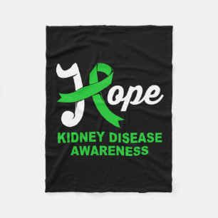 Cobertor De Velo Esperamos a consciência verde da doença renal