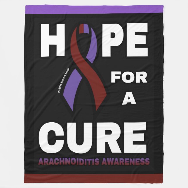 Cobertor De Velo Esperança Por Uma Cura... Aracnoidite. (Frente)