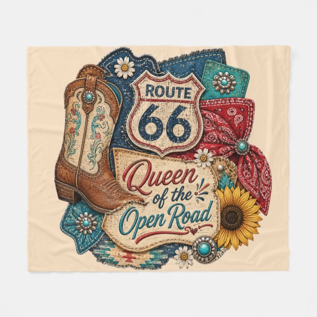 Cobertor De Velo Espírito Cowgirl da Estrada Mãe (Frente (Horizontal))