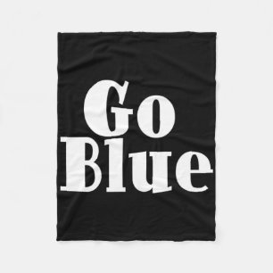 Cobertor De Velo Espírito de Equipe Go Blue Roupas Cor de Guerra Az