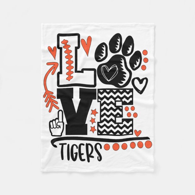 Cobertor De Velo Espírito Escolar Mãe Pata dos Tigres de Futebol Am (Frente)