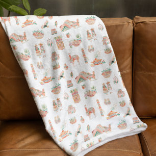 Cobertor De Velo Espírito Inca Fofo ilustrado no Peru