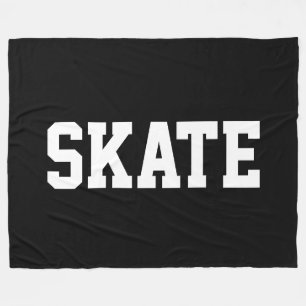Cobertor De Velo Esporte Atlético Branco SKATE Texto Em Negrito Pre