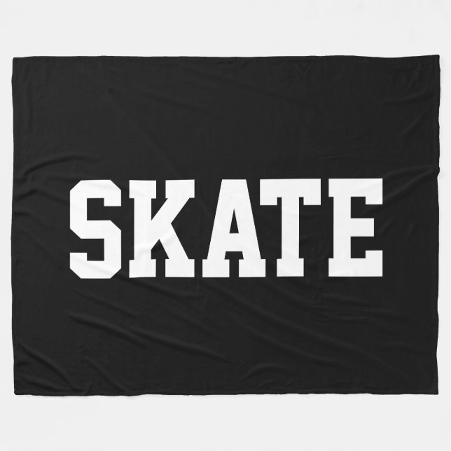 Cobertor De Velo Esporte Atlético Branco SKATE Texto Em Negrito Pre (Frente (Horizontal))