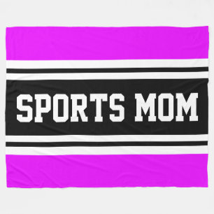 Cobertor De Velo ESPORTE MOM Divertido Atletic Pink Black Strips