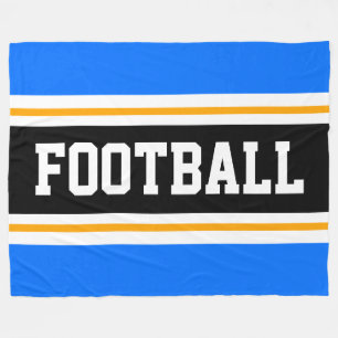 Cobertor De Velo Esportes de FUTEBOL Azul Brilhante Bandeiras Branc