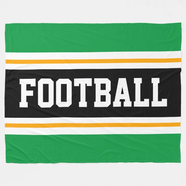 Cobertor De Velo Esportes de FUTEBOL Verde Brilhante - Estirpes Bra (Frente (Horizontal))