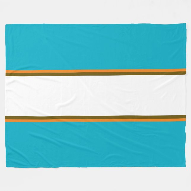 Cobertor De Velo Esportes Diversos Azure Blue Brown Racing Stripes  (Frente (Horizontal))