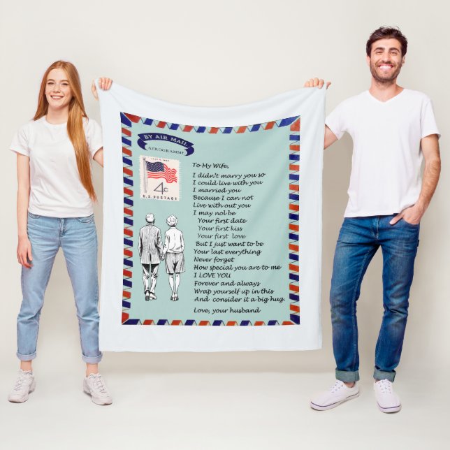 Cobertor De Velo Esposa Amor Fleece Blanket (In Situ)