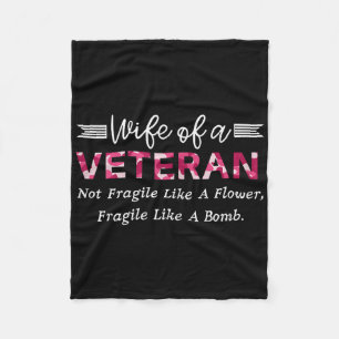 Cobertor De Velo Esposa De Militar Veterano Não Frágil Como Um Flux
