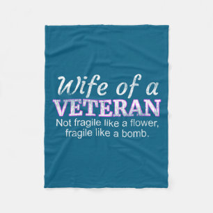 Cobertor De Velo Esposa de um marido de apoio militar veterano