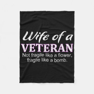 Cobertor De Velo Esposa De Veterano Não Frágil Como Uma Flor Como U