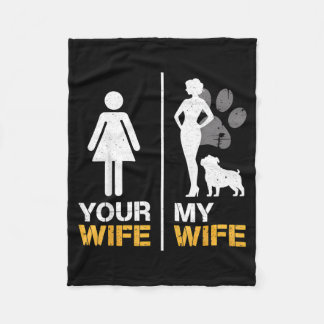 Cobertor De Velo Esposa Esposa Buldogue Inglês Amante de Animais de