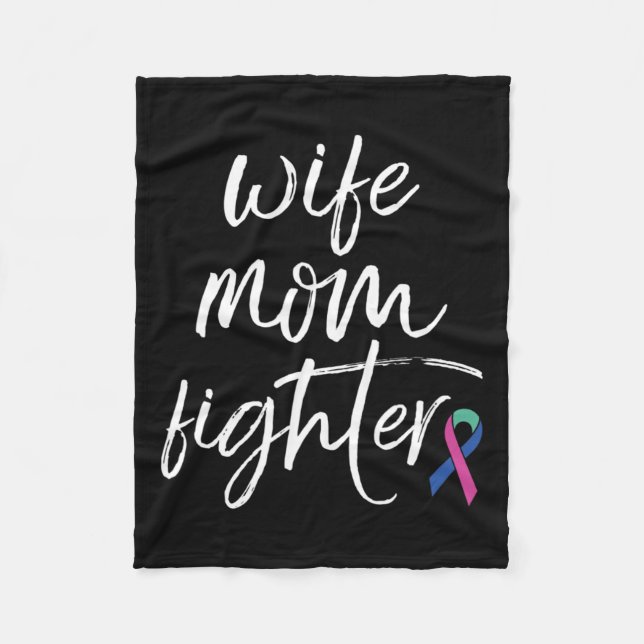 Cobertor De Velo Esposa Mãe da Consciência do cancer (Frente)