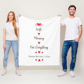 Cobertor De Velo Esposa Mamãe Nosso Tudo Doce Dia das Mães