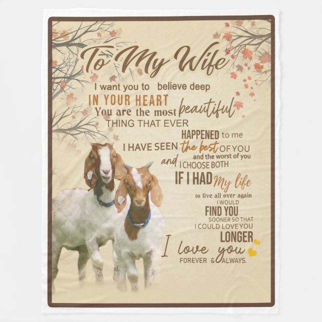 Cobertor De Velo Esposa|Para Minha Esposa Eu Te Amo Para Sempre (Frente)