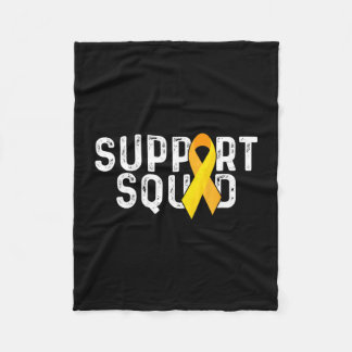 Cobertor De Velo Esquadrão de apoio _ laço amarelo _ câncer infanti
