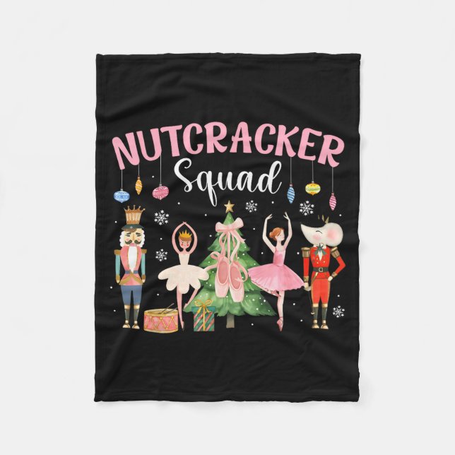 Cobertor De Velo Esquadrão de Dança de Ballet Nutcracker de Natal M (Frente)