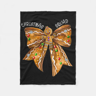 Cobertor De Velo Esquadrão de Natal Biscoito de Gengibre Laço Coque