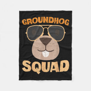 Cobertor De Velo Esquadrão Engraçado do Groundhog Dia Feliz do Grou