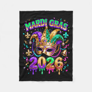 Cobertor De Velo Esquadrão Mardi Gras 2026 Máscara de Carnaval Cont