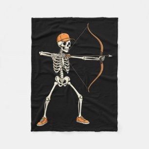 Cobertor De Velo Esqueleto de Arquearia Halloween Engraçado para Ho